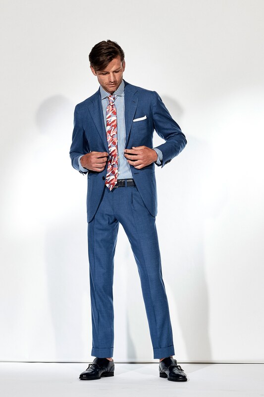 Spring Summer 20 Menswear, Kiton, Tailored Suit with Pleated Trousers 