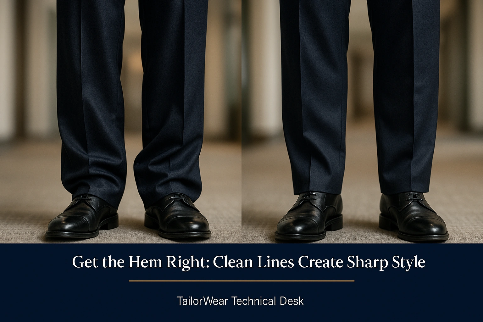 Dressing mistakes men often overlook: puddling trouser hems that ruin the clean silhouette of a suit