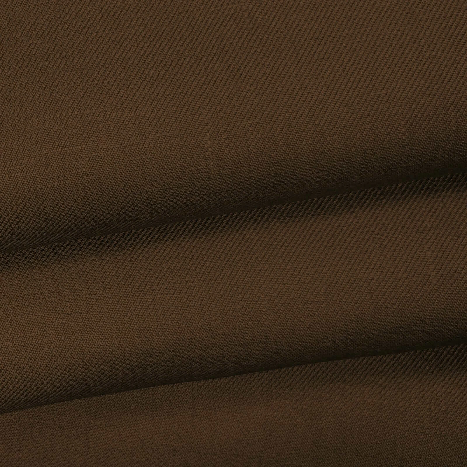 Dark tan twill linen suiting fabric close-up with diagonal weave, crisp structure and soft hand feel,premium breathable linen ideal for summer suits, tailored jackets, business wear, and refined menswear styling.