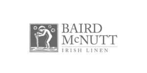 Baird McNutt Irish Linen logo representing the heritage linen fabrics and traditional weaving expertise featured in Tailorwear summer bespoke collections.