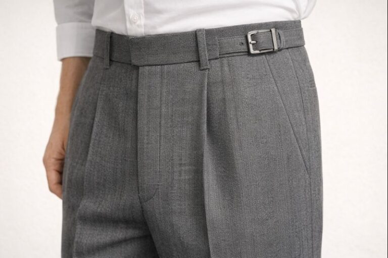 tailorwear dress trousers with side buckles