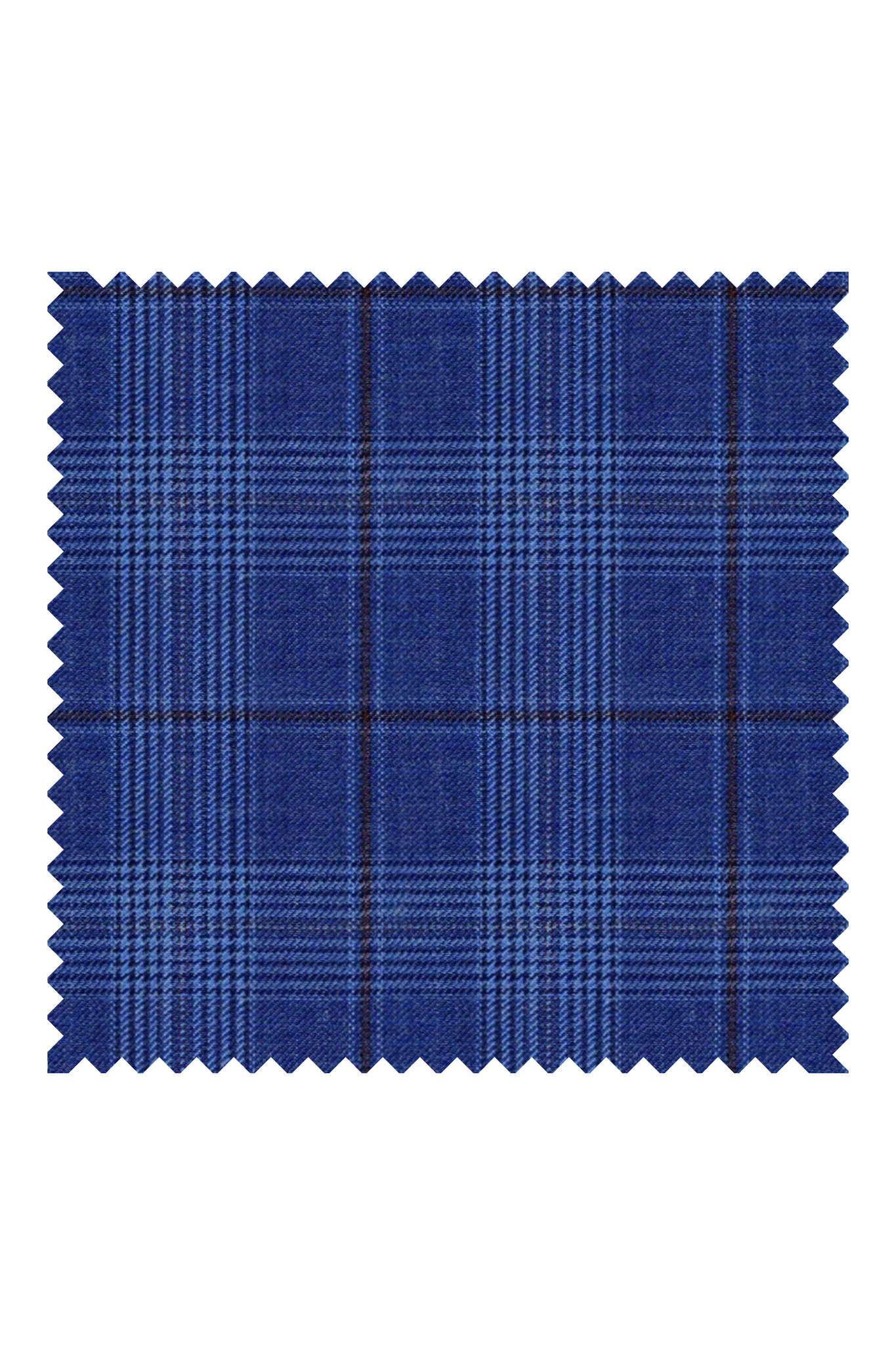  Blue Check Wool Blend Suit Fabric