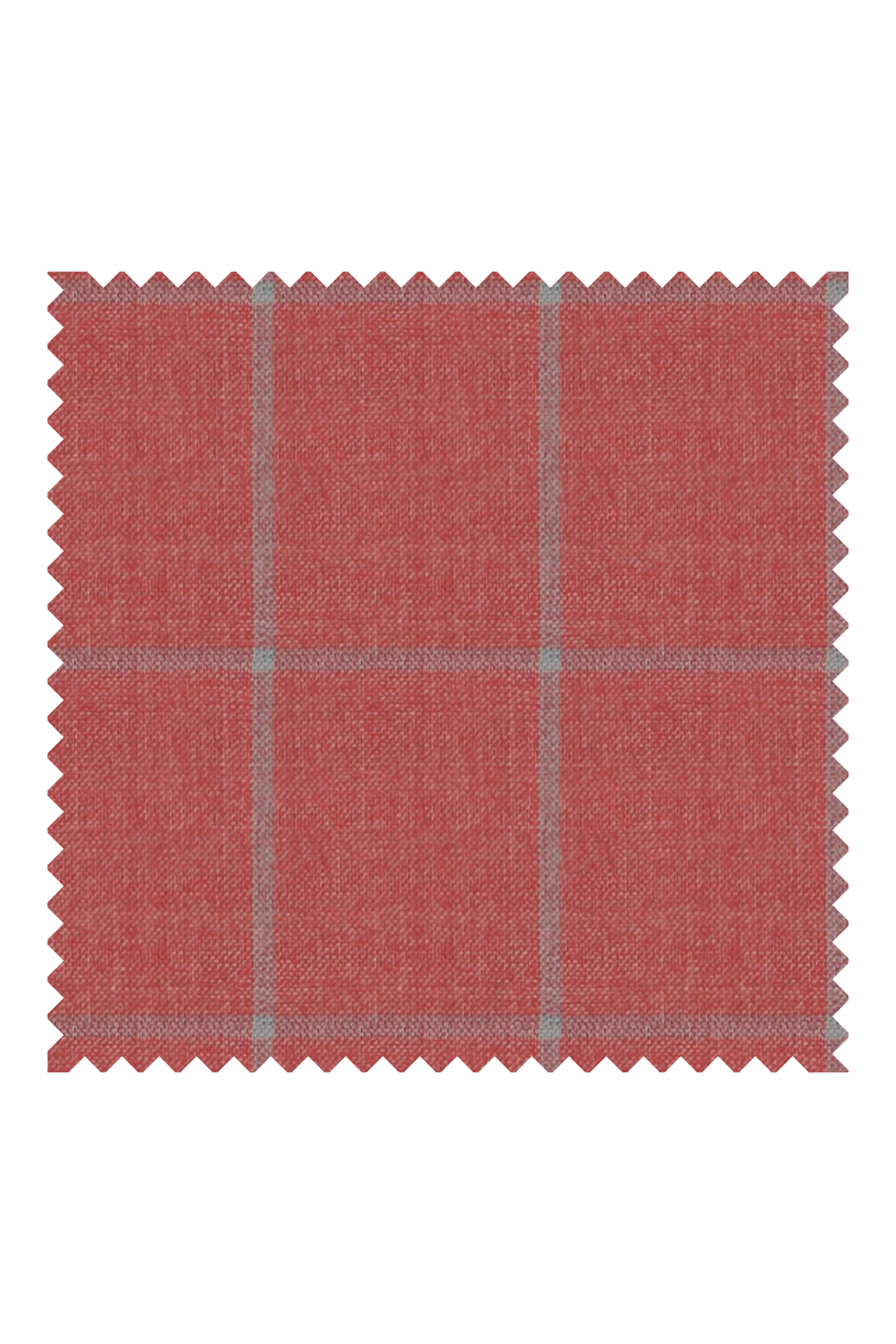  Coral Check Wool Blend Suit Fabric