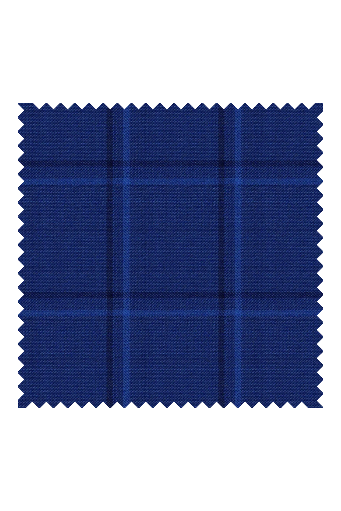  Blue Check Wool Blend Suit Fabric