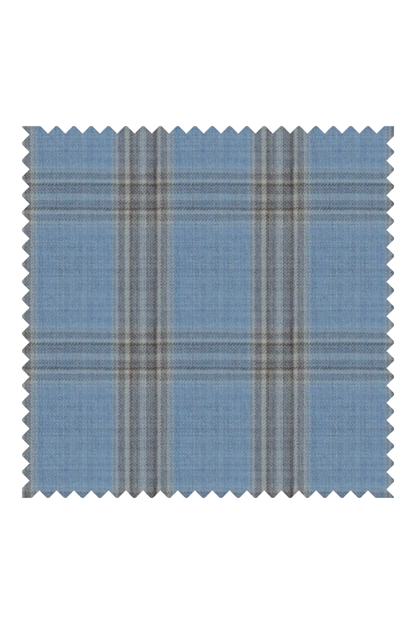  Sky Blue Check Wool Blend Suit Fabric