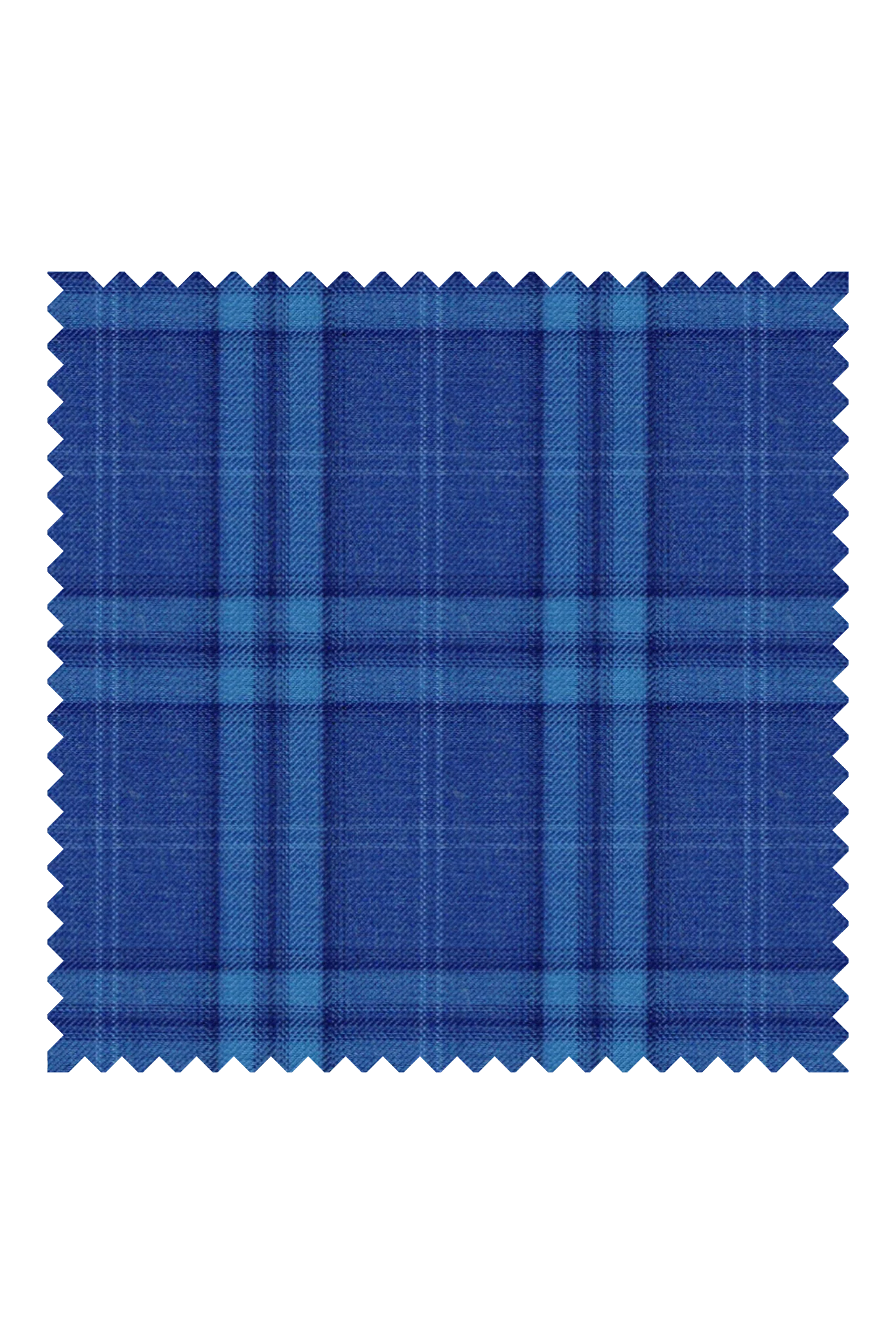  Blue Check Wool Blend Suit Fabric