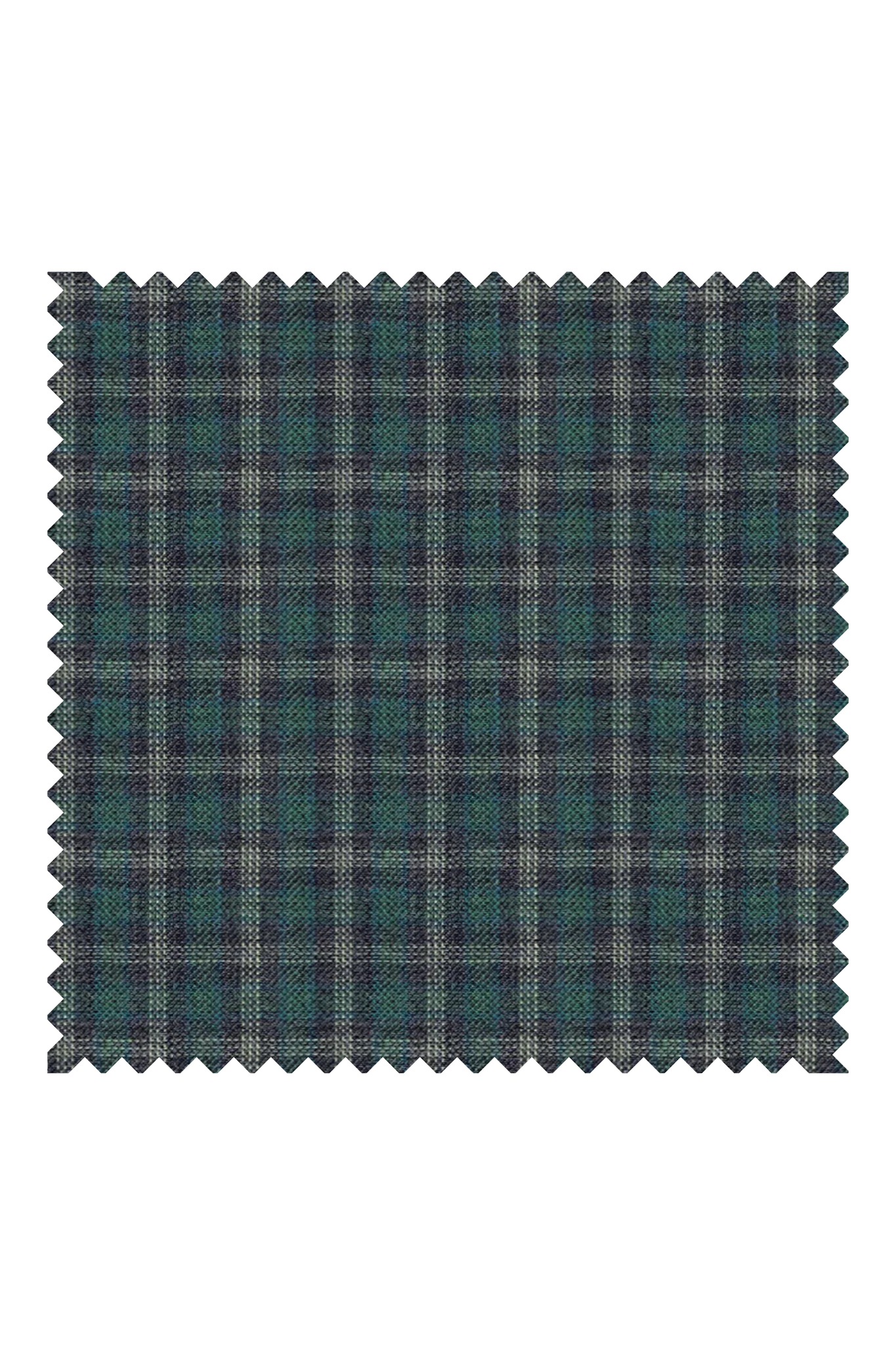  Green Check Wool Blend Suit Fabric