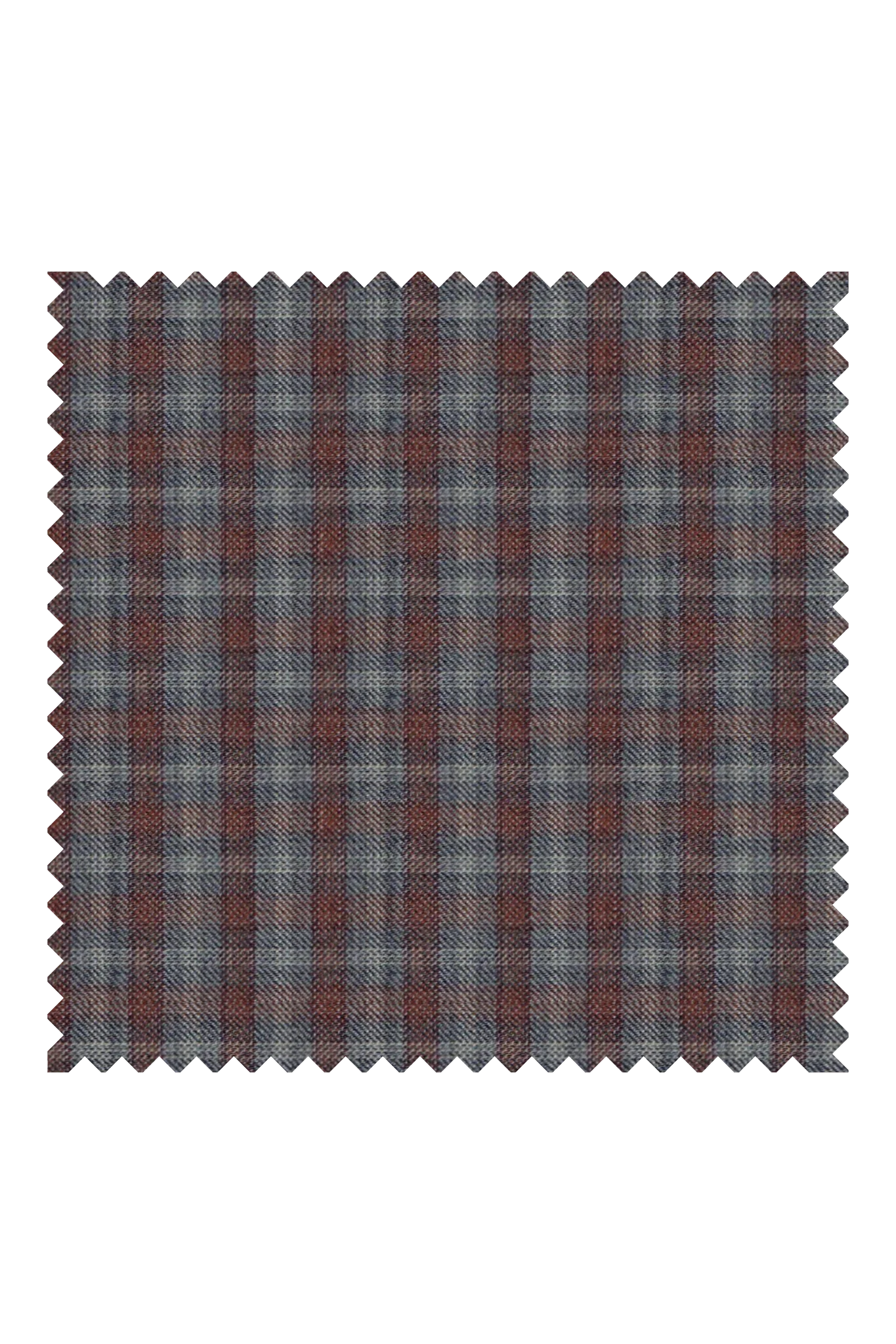  Rust Check Wool Blend Suit Fabric