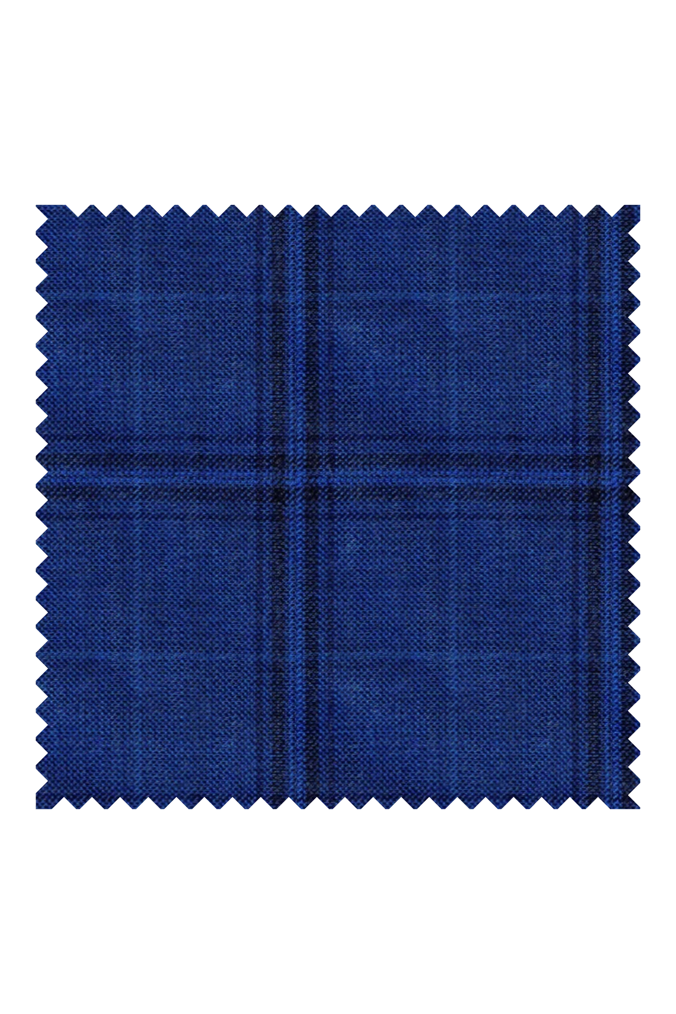  Blue Check Wool Blend Suit Fabric